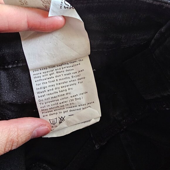 Naked & Famous The Skinny Jeans - Black Super Stretch - Sz 25 - Picture 9 of 13